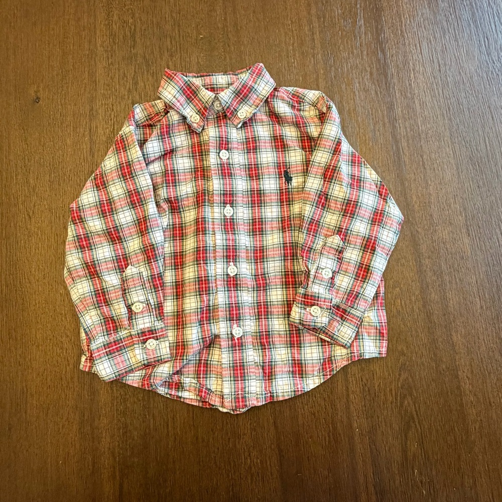 Ralph Lauren Kids Plaid Shirt - Red and White